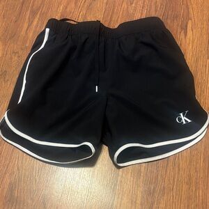 Calvin Klein Black swim shorts with White Accents